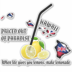 Sticker PRIX HORS DE PARADISE LEMONADE HI Flag Islands