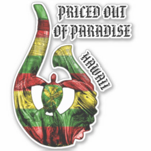 Sticker PRIX HORS PARADIS Honu Trbl Hook Kanaka Maoli