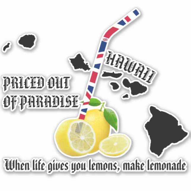 Sticker PRIX HORS PARADIS LEMONADE HI Flag Straw (Devant)