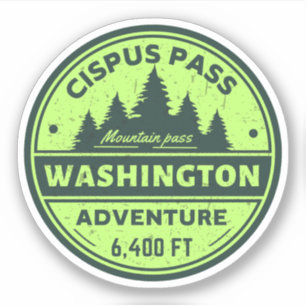 Sticker procès alpins de cipus pass randonnée washington