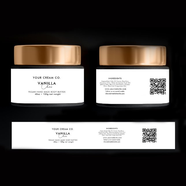 Sticker produit cosmétique Modèle Étiquette de soi (Cosmetic Product Sticker Template Skincare Label)