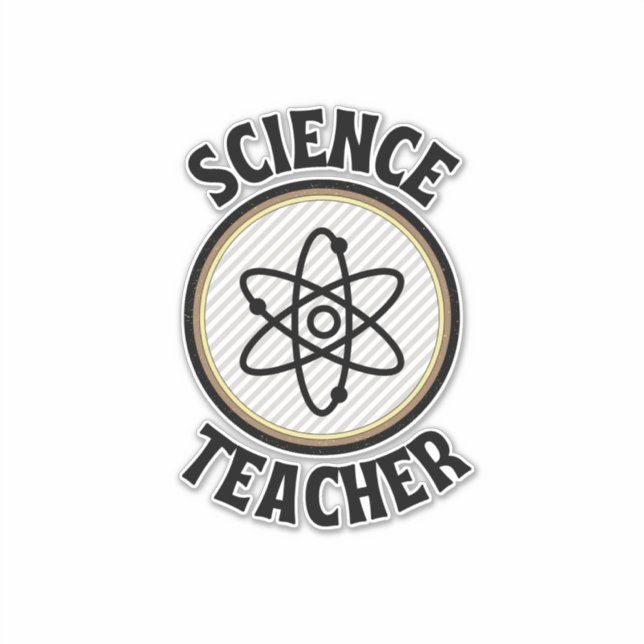 Sticker professeur de sciences (Devant)
