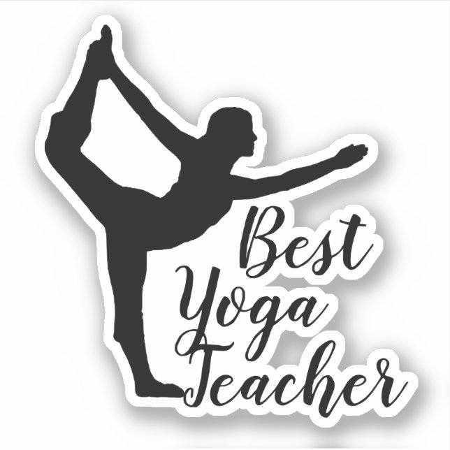 Sticker Professeur de yoga le meilleur Namaste (Devant)
