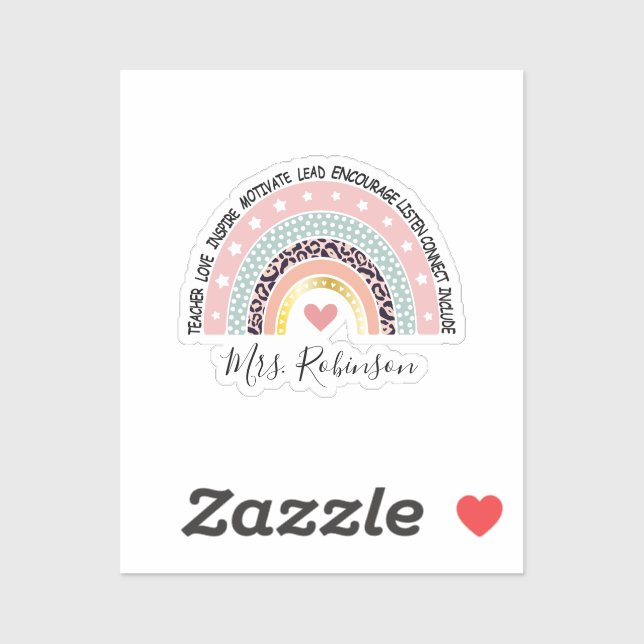 Sticker Professeur Rainbow Custom (Feuille)