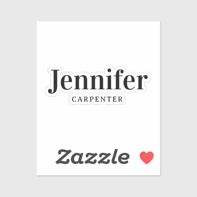 Sticker Professionnel élégant moderne minimaliste ajoutez  (Feuille)