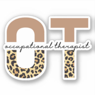 Sticker Professithérapeute OT cheetah cadeaux