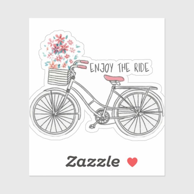 Sticker Profitez de l'autocollant de vélo de vélo de vélo  (Feuille)