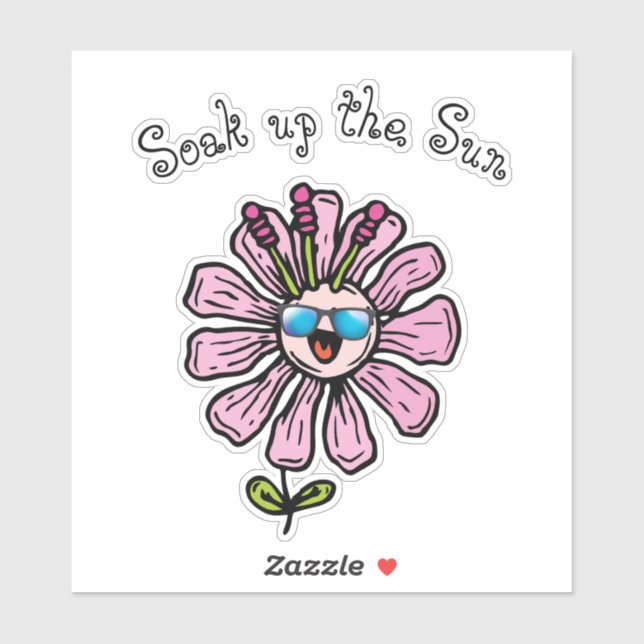 Sticker Profitez du soleil (Feuille)