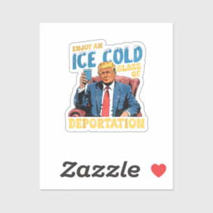 Sticker Profitez d'un verre glacé de déportation