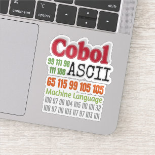 Sticker Programmation Ascii Cobol Langage Machine
