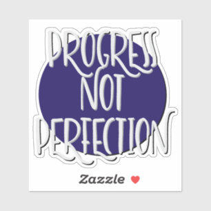 Sticker Progrès Pas Perfection Slogan 12 Étapes