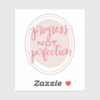 Progression pas perfection calligraphie autocollan