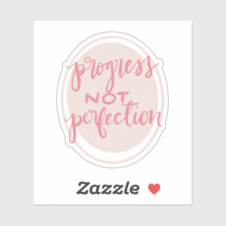 Sticker Progression pas perfection calligraphie autocollan