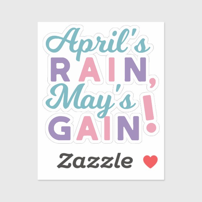 Sticker Promesse du printemps - 'Pluie d'avril, gain de ma (Feuille)