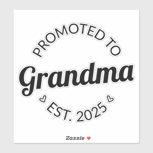 Sticker Promu À Grand-Mère Est. 2025 I (Feuille)