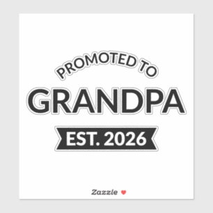 Sticker Promu À Grand-Père Est. 2026 II
