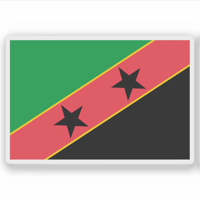Sticker Proposition de drapeau de São Tomé et Príncipe #8  (Devant)