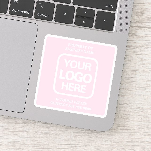 Sticker Propriété De Business Logo Simple Moderne Rose (Détail)