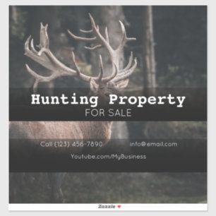 Sticker Propriété de chasse à vendre Société Annonce de vé