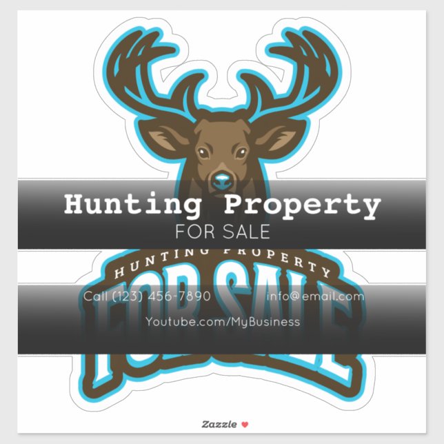 Sticker Propriété de chasse à vendre Société Annonce de vé (Feuille)