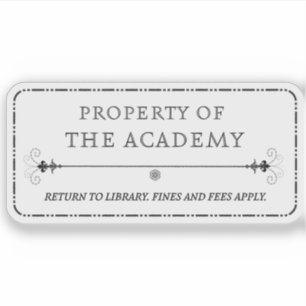Sticker Propriété de l'Autocollant de l'Académie