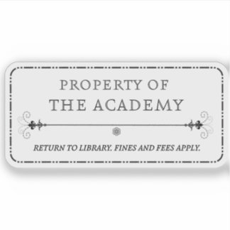 Sticker Propriété de l'Autocollant de l'Académie