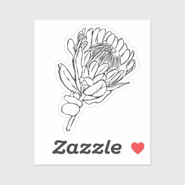 Sticker Protea Black & White personnalisé (Feuille)