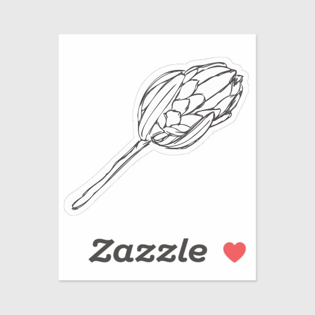 Sticker Protea Black & White taillé personnalisé V (Feuille)