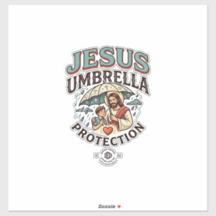Sticker Protection de parapluie de Jésus Protection de par