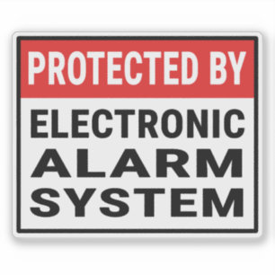 Sticker Protection Par Système Électronique D'Alarme