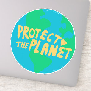 STICKER PROTÉGER LA PLANÈTE ÉCONOMISER LA TERRE ÉCOLOG