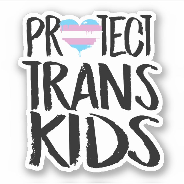 STICKER PROTÉGER LES ENFANTS TRANS (Devant)