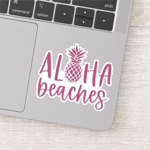 Sticker Prune Aloha Plages Ananas Tropical Été