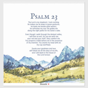 Sticker Psaume 23 NKJV Le Seigneur est mon berger