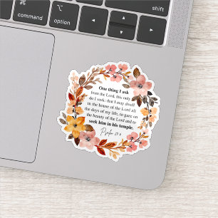 Sticker Psaume 27:4 Une chose que je demande