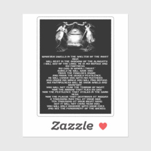 Sticker psaume 91 bible citation anges Art religieux