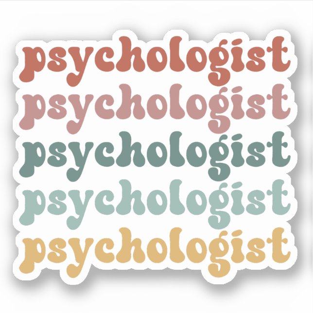 Sticker Psychologue Rétro Psychologie Étudiante Diplôme (Devant)