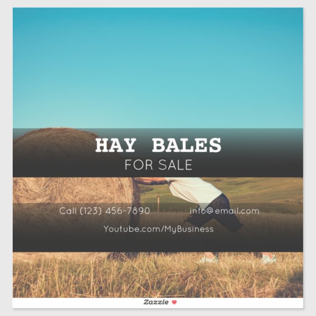 Sticker publicitaire de la société Hay Bales (Feuille)