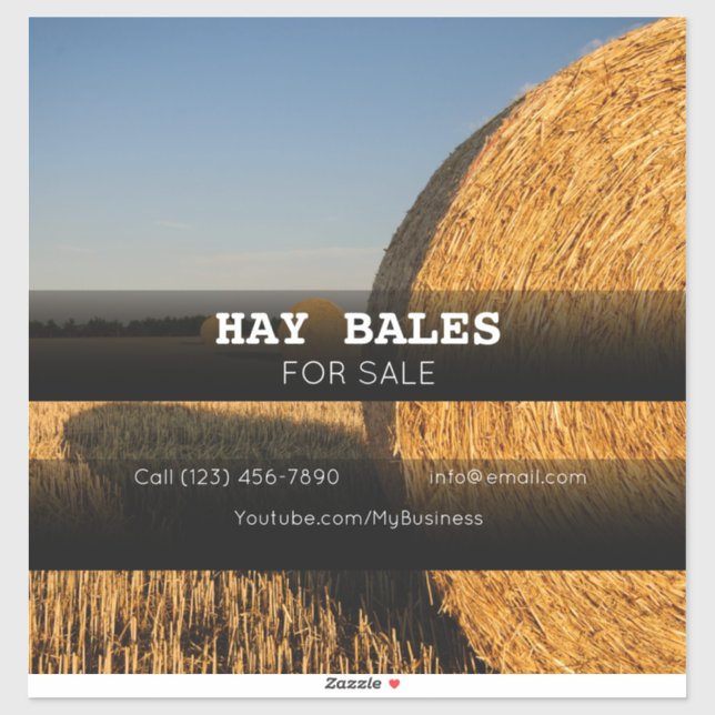 Sticker publicitaire de la société Hay Bales (Feuille)