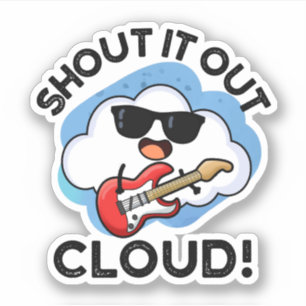 Sticker Publier Le Nuage Drôle Musique Pun