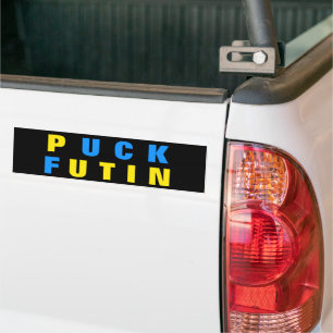 Sticker Puck Futin drapeau ukrainien soutien Ukrai
