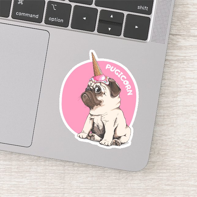 Sticker Pugicorn (Détail)