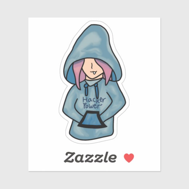 Sticker Puissance du piratage (Feuille)