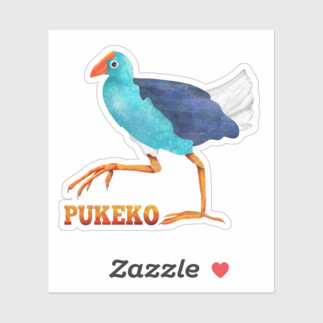 Sticker Pukeko (Feuille)