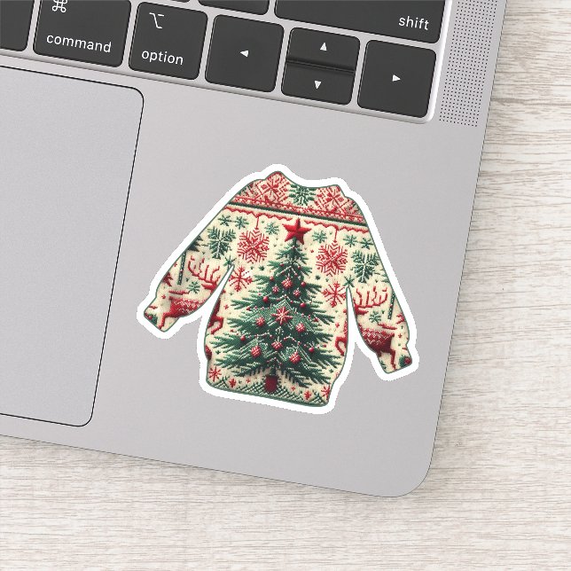Sticker Pull de Noël laid (Détail)