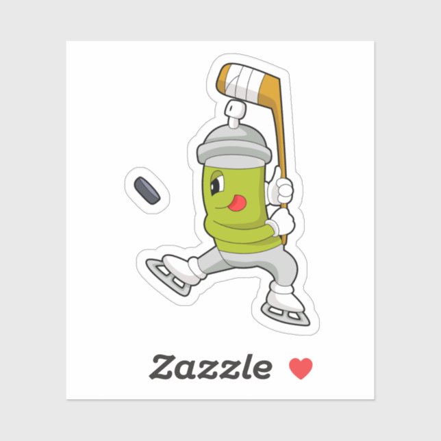 Sticker Pulvérisateur de glace Hockey sur glace bâton de h (Feuille)