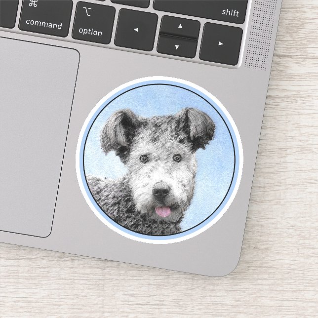 Sticker Pumi Peinture - Cute Original Chien Art (Détail)