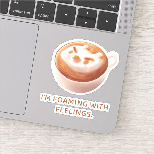 Sticker Pun café : Iron T qui mousse avec des sentiments A