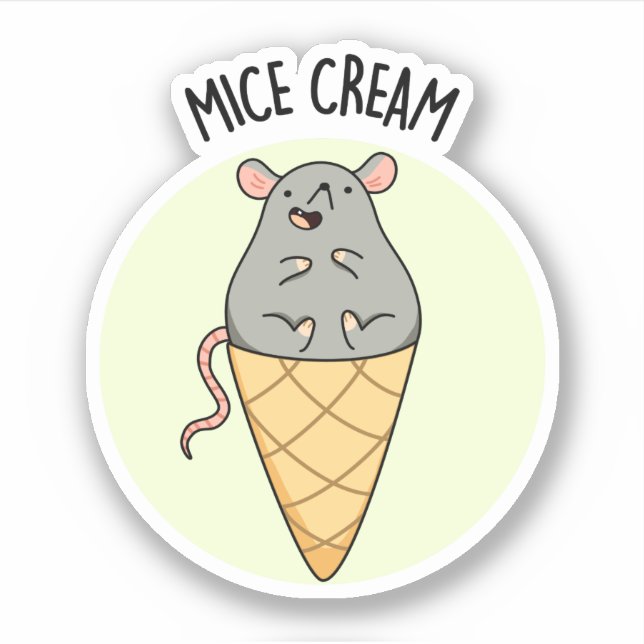 Sticker Pun de crème glacée amusant (Devant)
