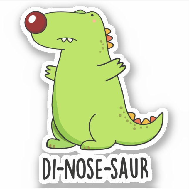 Sticker Pun Dinosaure Dinosaure Drôle (Devant)